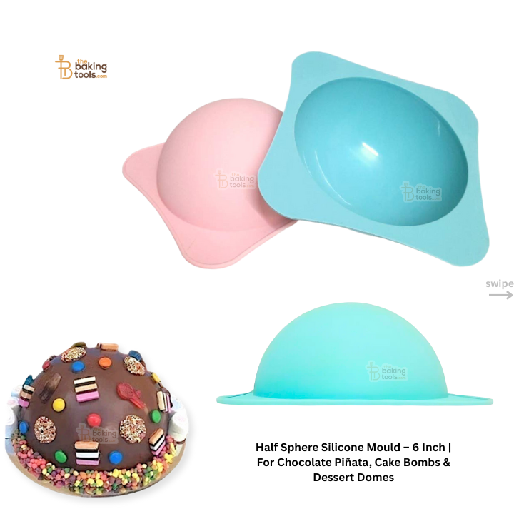 Half Sphere Silicone Mould – 6 Inch | For Chocolate Piñata, Cake Bombs & Dessert Domes